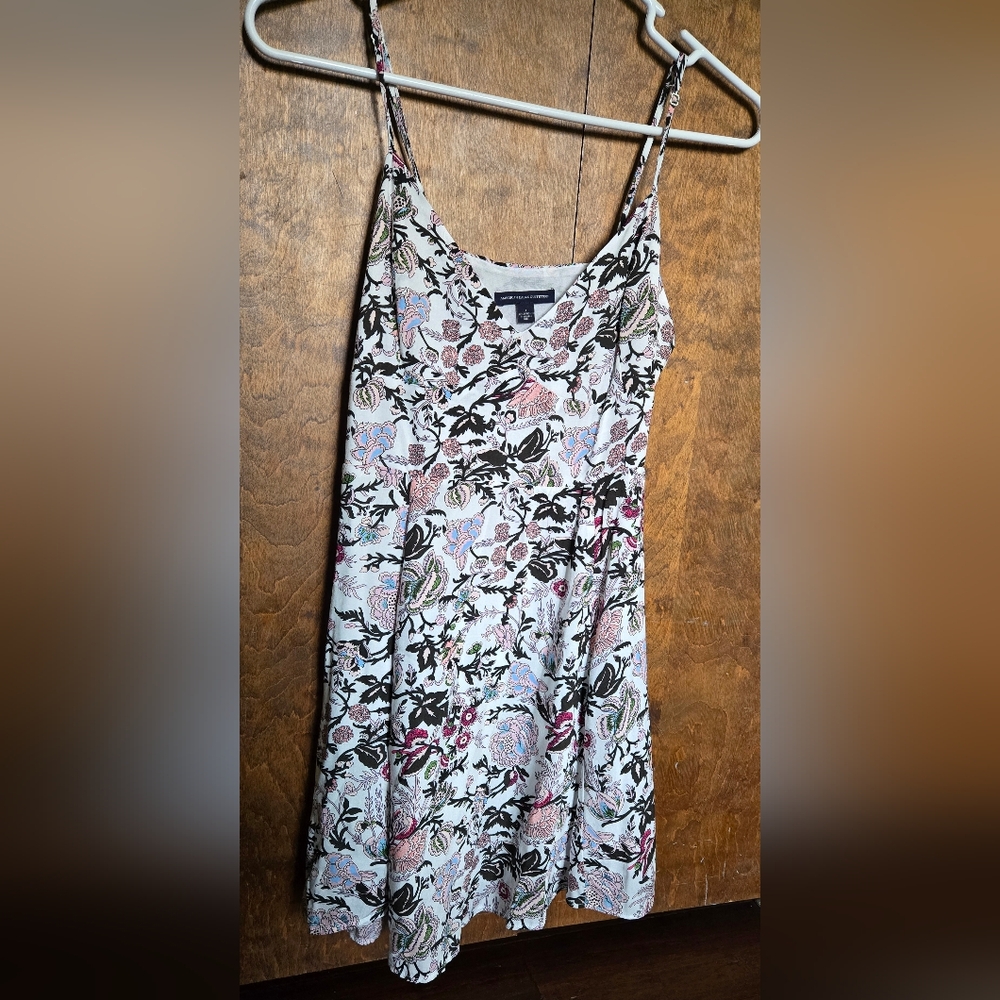 American Eagle Outfitters Black and White A-Line Mini Dress